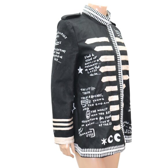 SCOTCH & SODA Jolie Vagabonde Embroidered Wool Captain's Jacket Coat S - Picture 7 of 9